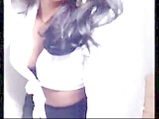 Desi, Desi Ladyboy, Selfie Cumshot Standing